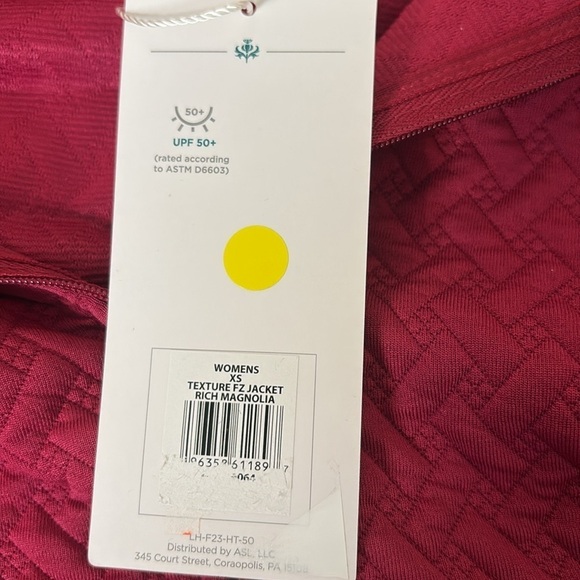 Lady Hagen sz  XS Rich Magnolia Full Zip Textured Jacket New - Picture 7 of 14